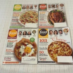 Food Network magazines bundle of 4 2011 2012 2013